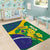 Brazil Independence Day Area Rug Ordem e Progresso Map With Golden Trumpet - Wonder Print Shop