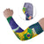 Brazil Independence Day Arm Sleeves Ordem e Progresso Map With Golden Trumpet - Wonder Print Shop