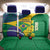Brazil Independence Day Back Car Seat Cover Ordem e Progresso Map With Golden Trumpet - Wonder Print Shop