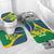 Brazil Independence Day Bathroom Set Ordem e Progresso Map With Golden Trumpet - Wonder Print Shop
