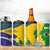 Brazil Independence Day 4 in 1 Can Cooler Tumbler Ordem e Progresso Map With Golden Trumpet - Wonder Print Shop