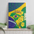 Brazil Independence Day Canvas Wall Art Ordem e Progresso Map With Golden Trumpet - Wonder Print Shop