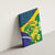 Brazil Independence Day Canvas Wall Art Ordem e Progresso Map With Golden Trumpet - Wonder Print Shop