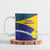 Brazil Independence Day Ceramic Mug Ordem e Progresso Map With Golden Trumpet - Wonder Print Shop