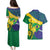 Brazil Independence Day Couples Matching Puletasi and Hawaiian Shirt Ordem e Progresso Map With Golden Trumpet - Wonder Print Shop