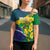 Brazil Independence Day Cross Shoulder Shirt Ordem e Progresso Map With Golden Trumpet - Wonder Print Shop