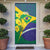 Brazil Independence Day Door Cover Ordem e Progresso Map With Golden Trumpet - Wonder Print Shop