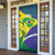 Brazil Independence Day Door Cover Ordem e Progresso Map With Golden Trumpet - Wonder Print Shop