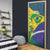 Brazil Independence Day Door Cover Ordem e Progresso Map With Golden Trumpet - Wonder Print Shop