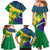 Brazil Independence Day Family Matching Mermaid Dress and Hawaiian Shirt Ordem e Progresso Map With Golden Trumpet - Wonder Print Shop