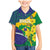 Brazil Independence Day Family Matching Mermaid Dress and Hawaiian Shirt Ordem e Progresso Map With Golden Trumpet - Wonder Print Shop