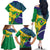 Brazil Independence Day Family Matching Off The Shoulder Long Sleeve Dress and Hawaiian Shirt Ordem e Progresso Map With Golden Trumpet - Wonder Print Shop