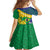 Brazil Independence Day Family Matching Off Shoulder Short Dress and Hawaiian Shirt Ordem e Progresso Map With Golden Trumpet - Wonder Print Shop