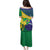 Brazil Independence Day Family Matching Puletasi and Hawaiian Shirt Ordem e Progresso Map With Golden Trumpet - Wonder Print Shop