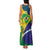 Brazil Independence Day Family Matching Tank Maxi Dress and Hawaiian Shirt Ordem e Progresso Map With Golden Trumpet - Wonder Print Shop
