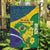 Brazil Independence Day Garden Flag Ordem e Progresso Map With Golden Trumpet - Wonder Print Shop
