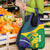 Brazil Independence Day Grocery Bag Ordem e Progresso Map With Golden Trumpet - Wonder Print Shop