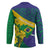 Brazil Independence Day Hockey Jersey Ordem e Progresso Map With Golden Trumpet - Wonder Print Shop
