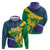 Brazil Independence Day Hoodie Ordem e Progresso Map With Golden Trumpet - Wonder Print Shop