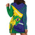 Brazil Independence Day Hoodie Dress Ordem e Progresso Map With Golden Trumpet - Wonder Print Shop