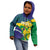 Brazil Independence Day Kid Hoodie Ordem e Progresso Map With Golden Trumpet - Wonder Print Shop