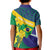 Brazil Independence Day Kid Polo Shirt Ordem e Progresso Map With Golden Trumpet - Wonder Print Shop