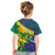 Brazil Independence Day Kid T Shirt Ordem e Progresso Map With Golden Trumpet - Wonder Print Shop
