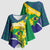 Brazil Independence Day Kimono Sleeve Blouse Ordem e Progresso Map With Golden Trumpet - Wonder Print Shop