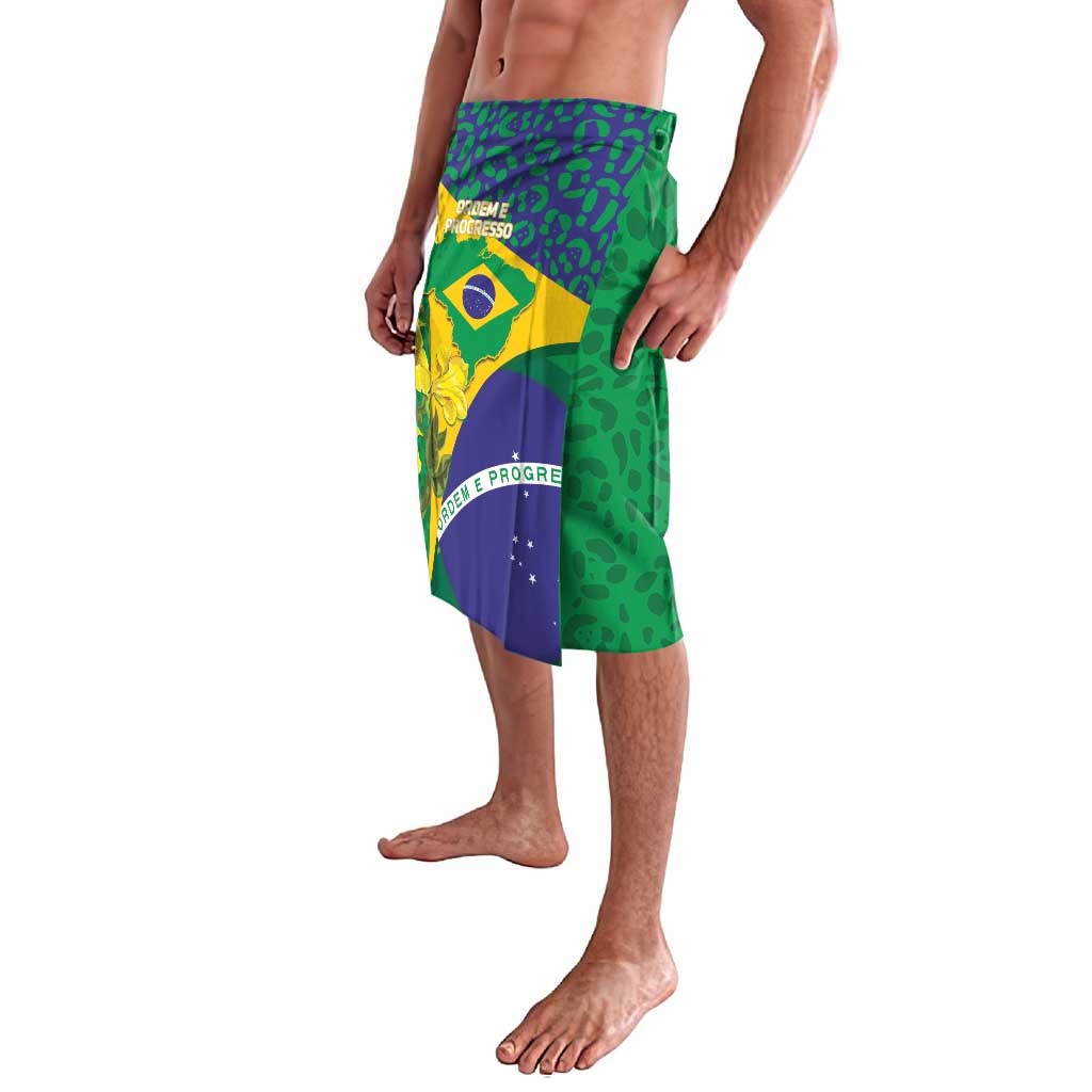 Brazil Independence Day Lavalava Ordem e Progresso Map With Golden Trumpet - Wonder Print Shop