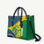 Brazil Independence Day Leather Bag Ordem e Progresso Map With Golden Trumpet - Wonder Print Shop