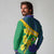 Brazil Independence Day Long Sleeve Polo Shirt Ordem e Progresso Map With Golden Trumpet - Wonder Print Shop