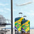 Brazil Independence Day Luggage Cover Ordem e Progresso Map With Golden Trumpet - Wonder Print Shop