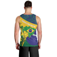 Brazil Independence Day Men Tank Top Ordem e Progresso Map With Golden Trumpet - Wonder Print Shop