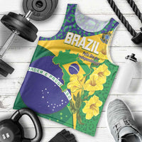 Brazil Independence Day Men Tank Top Ordem e Progresso Map With Golden Trumpet - Wonder Print Shop