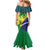 Brazil Independence Day Mermaid Dress Ordem e Progresso Map With Golden Trumpet - Wonder Print Shop
