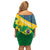 Brazil Independence Day Off Shoulder Short Dress Ordem e Progresso Map With Golden Trumpet - Wonder Print Shop