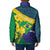 Brazil Independence Day Padded Jacket Ordem e Progresso Map With Golden Trumpet - Wonder Print Shop