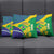 Brazil Independence Day Pillow Cover Ordem e Progresso Map With Golden Trumpet - Wonder Print Shop