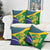 Brazil Independence Day Pillow Cover Ordem e Progresso Map With Golden Trumpet - Wonder Print Shop