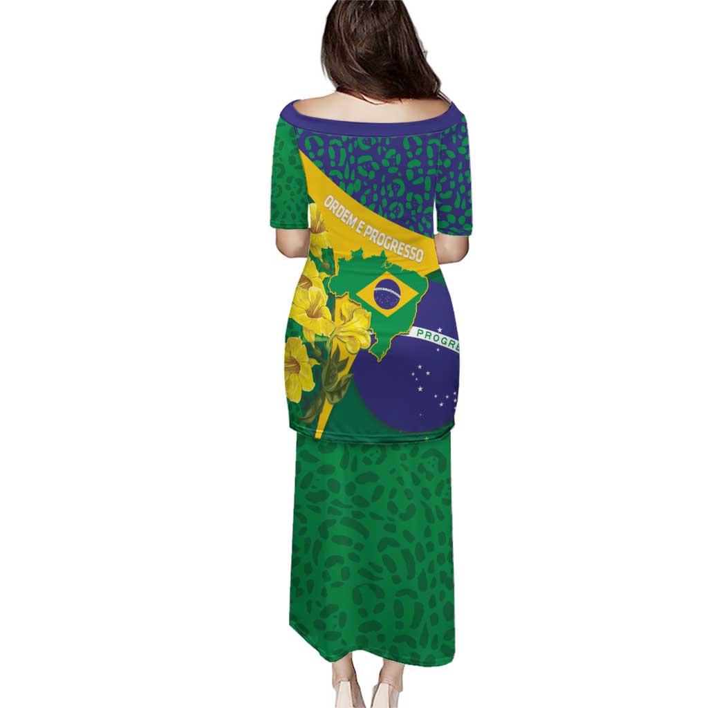 Brazil Independence Day Puletasi Ordem e Progresso Map With Golden Trumpet - Wonder Print Shop