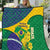 Brazil Independence Day Quilt Ordem e Progresso Map With Golden Trumpet - Wonder Print Shop