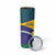 Brazil Independence Day Skinny Tumbler Ordem e Progresso Map With Golden Trumpet - Wonder Print Shop