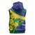 Brazil Independence Day Sleeveless Hoodie Ordem e Progresso Map With Golden Trumpet - Wonder Print Shop