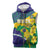 Brazil Independence Day Sleeveless Zip Hoodie Ordem e Progresso Map With Golden Trumpet - Wonder Print Shop