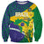 Brazil Independence Day Sweatshirt Ordem e Progresso Map With Golden Trumpet - Wonder Print Shop
