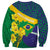 Brazil Independence Day Sweatshirt Ordem e Progresso Map With Golden Trumpet - Wonder Print Shop