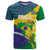 Brazil Independence Day T Shirt Ordem e Progresso Map With Golden Trumpet - Wonder Print Shop
