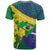 Brazil Independence Day T Shirt Ordem e Progresso Map With Golden Trumpet - Wonder Print Shop