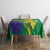 Brazil Independence Day Tablecloth Ordem e Progresso Map With Golden Trumpet - Wonder Print Shop