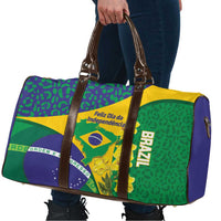 Brazil Independence Day Travel Bag Ordem e Progresso Map With Golden Trumpet - Wonder Print Shop